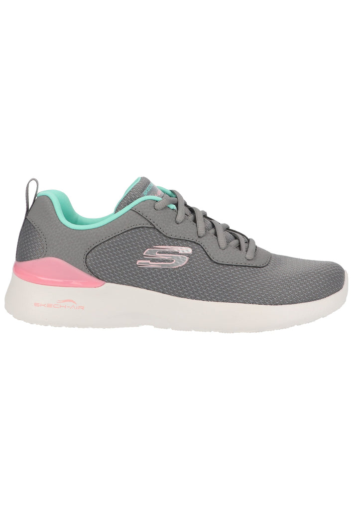 Skechers Sneaker Lederimitat/Mesh Grau/Rosa