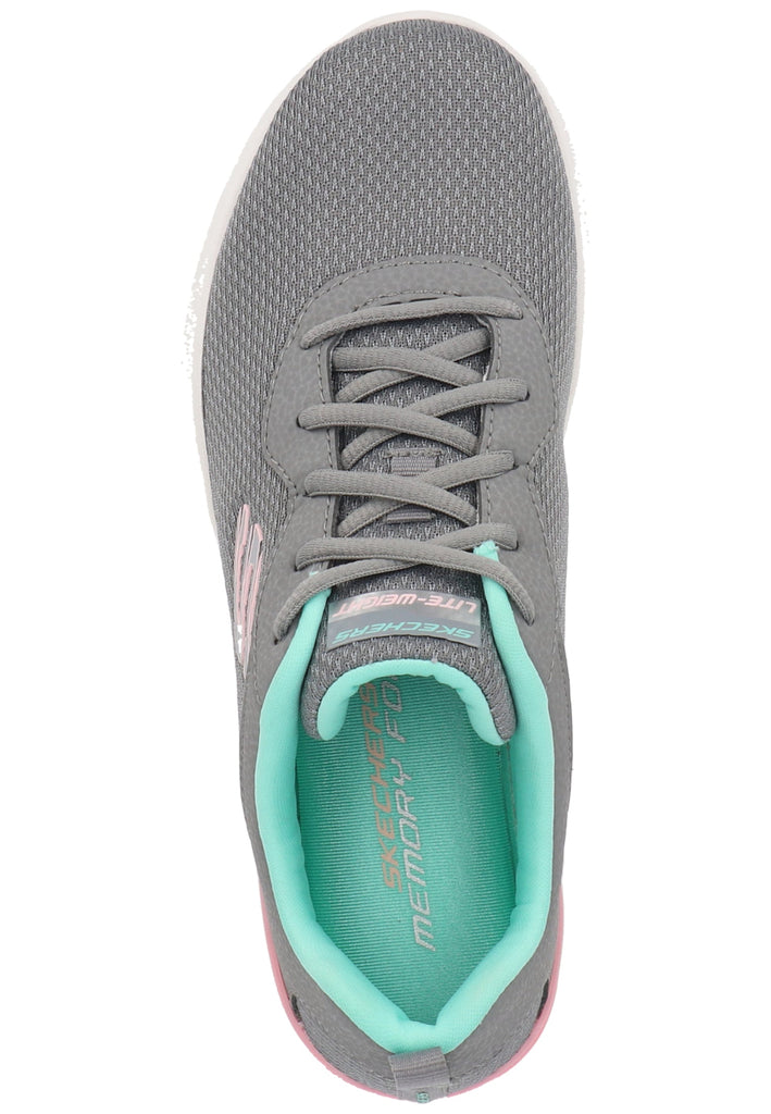 Skechers Sneaker Lederimitat/Mesh Grau/Rosa