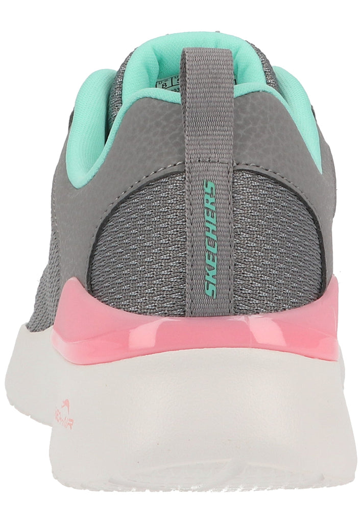 Skechers Sneaker Lederimitat/Mesh Grau/Rosa