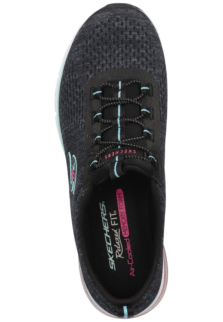 Skechers Sneaker Lederimitat/Mesh Schwarz/Blau