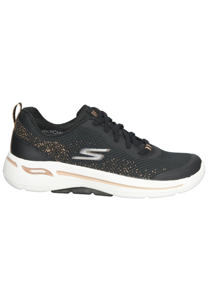 Skechers Sneaker Lederimitat/Mesh Schwarz/Gold