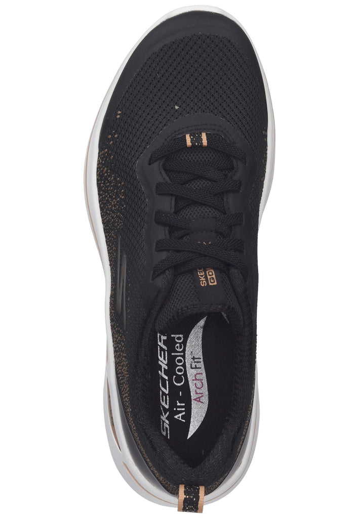 Skechers Sneaker Lederimitat/Mesh Schwarz/Gold