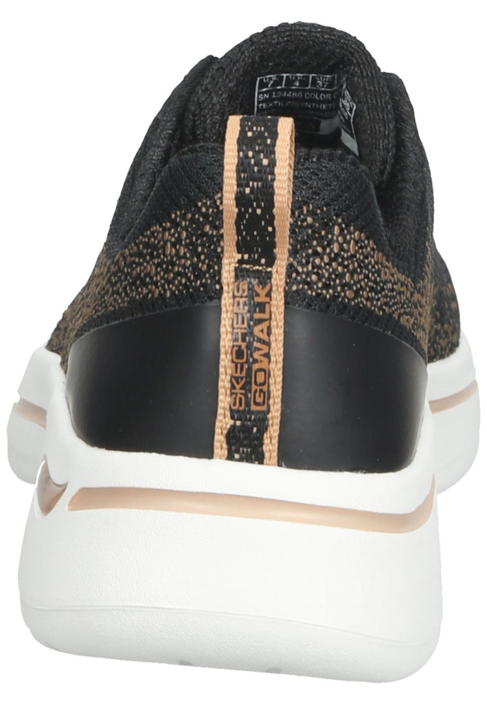 Skechers Sneaker Lederimitat/Mesh Schwarz/Gold