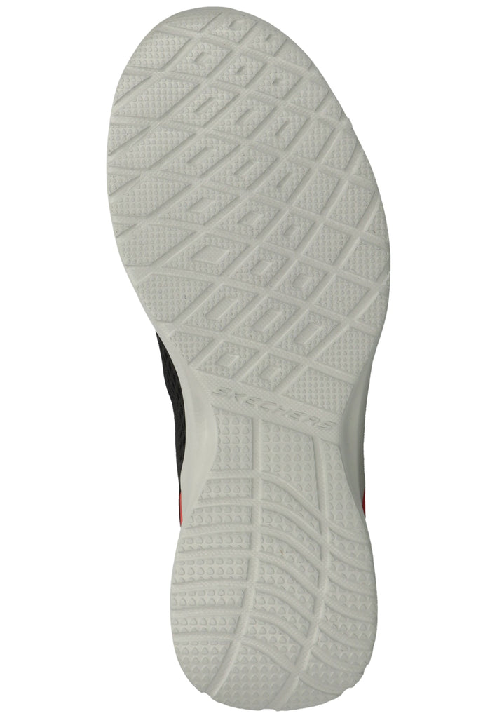 Skechers Sneaker Lederimitat/Mesh Schwarz/Rot