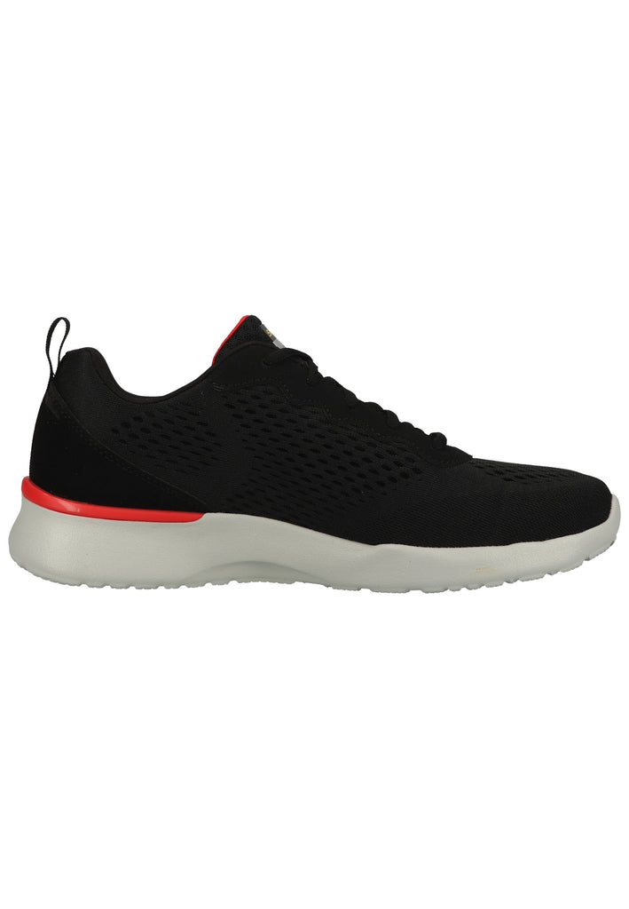 Skechers Sneaker Lederimitat/Mesh Schwarz/Rot