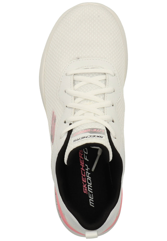 Skechers Sneaker Lederimitat/Mesh Weiß/Rosa