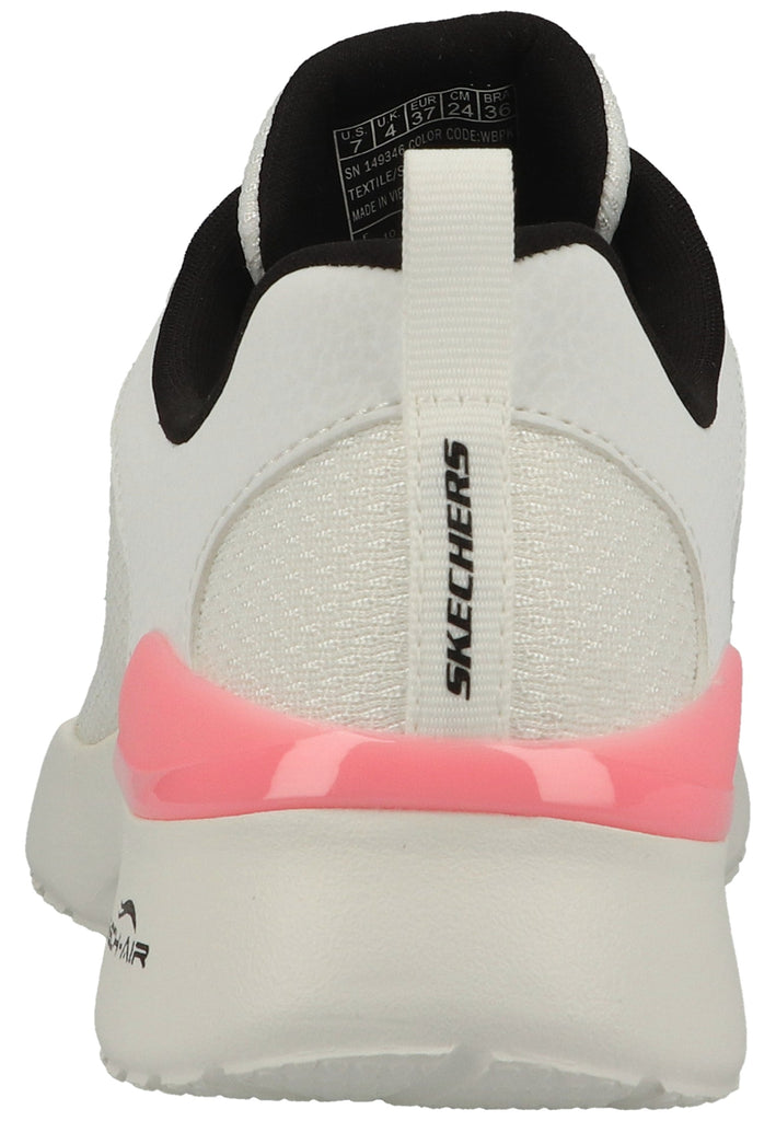 Skechers Sneaker Lederimitat/Mesh Weiß/Rosa