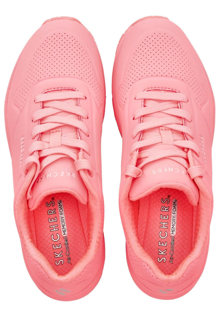 Skechers Sneaker Lederimitat Rot/Pink