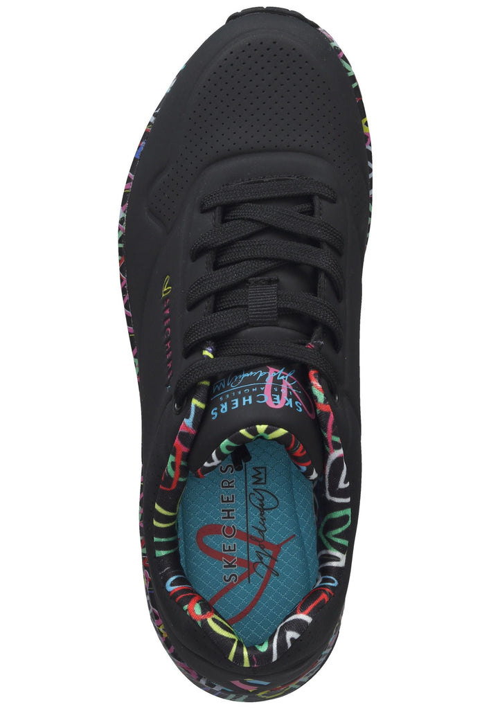 Skechers Sneaker Lederimitat Schwarz