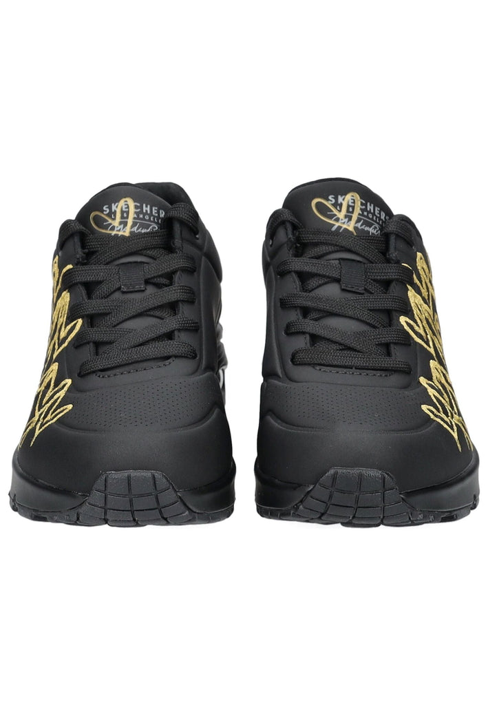 Skechers Sneaker Lederimitat Schwarz Kombi