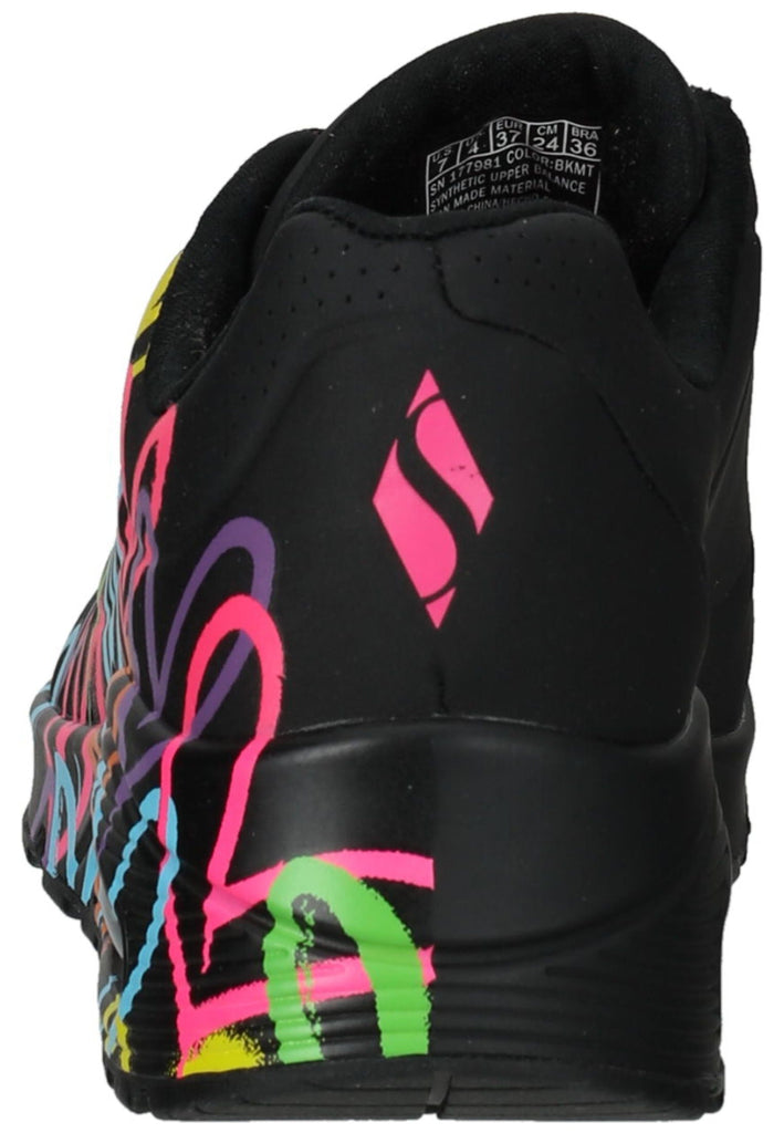 Skechers Sneaker Lederimitat Schwarz Multi