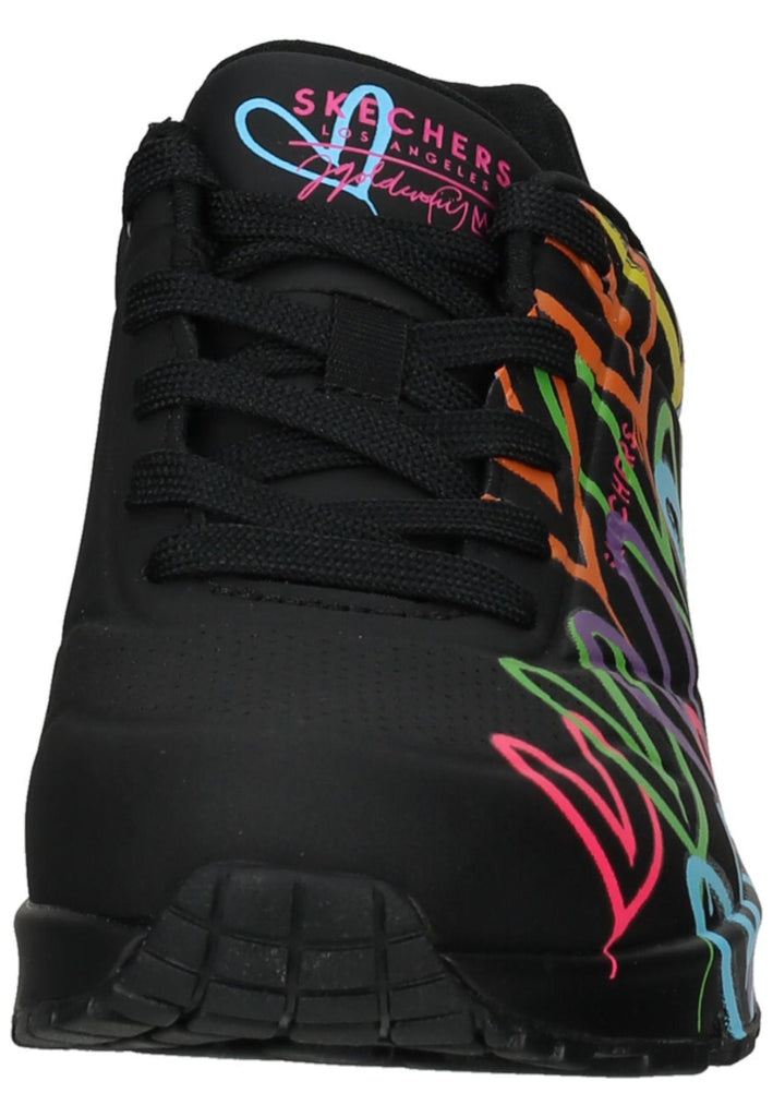 Skechers Sneaker Lederimitat Schwarz Multi