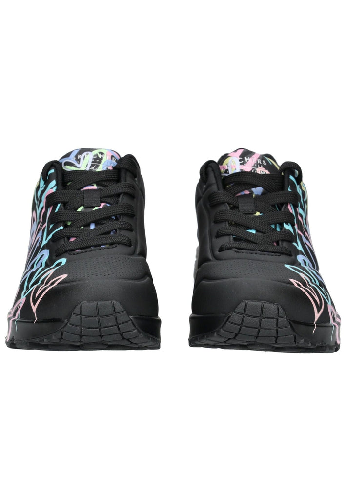 Skechers Sneaker Lederimitat Schwarz Multi