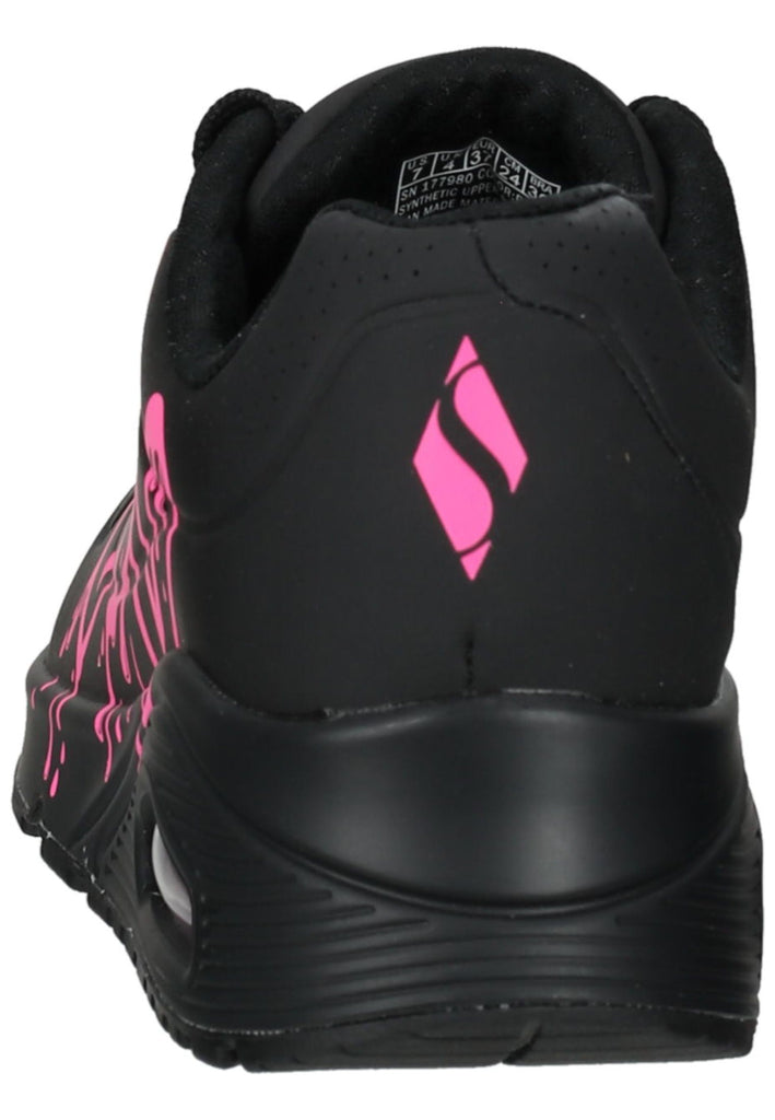 Skechers Sneaker Lederimitat Schwarz/Pink