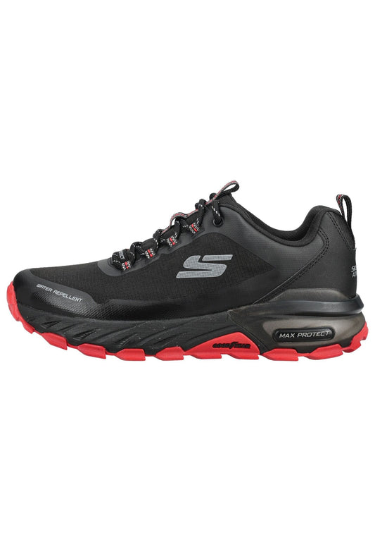 Skechers Sneaker Lederimitat Schwarz/Rot