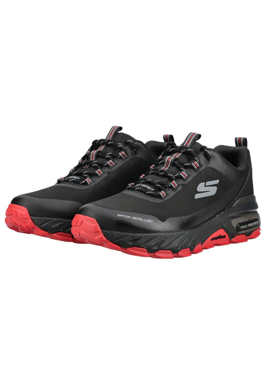 Skechers Sneaker Lederimitat Schwarz/Rot