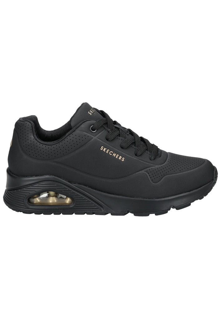 Skechers Sneaker Lederimitat Schwarz/Schwarz