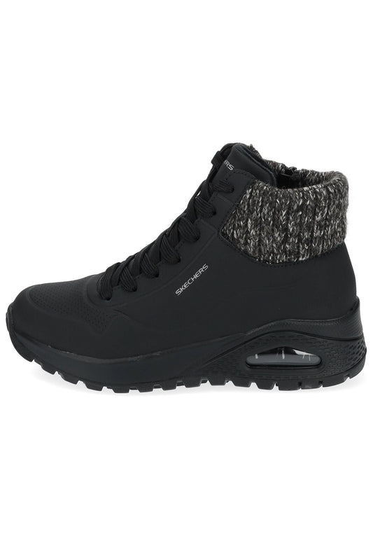 Skechers Sneaker Lederimitat Schwarz Warmfutter
