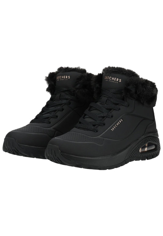 Skechers Sneaker Lederimitat Schwarz Warmfutter