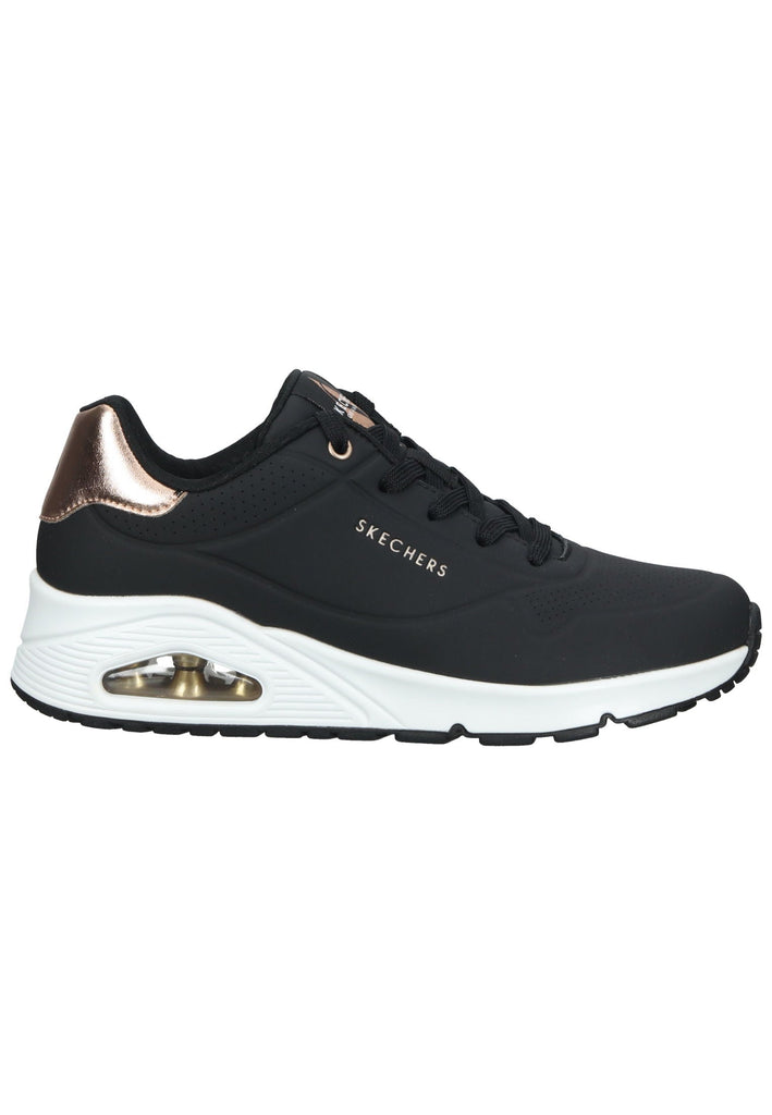 Skechers Sneaker Lederimitat Schwarz/Weiß