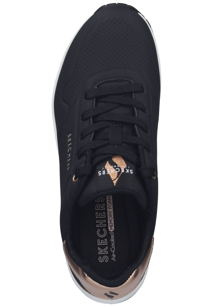 Skechers Sneaker Lederimitat Schwarz/Weiß