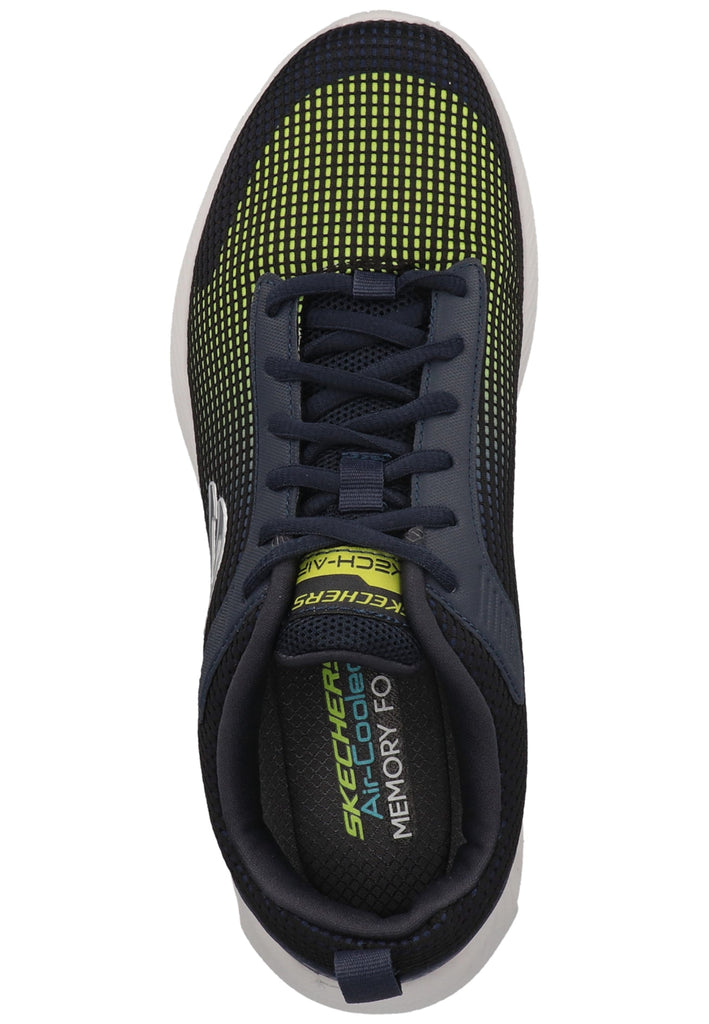 Skechers Sneaker Lederimitat/Textil Blau/Gelb