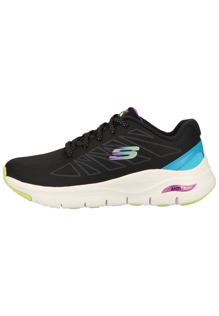 Skechers Sneaker Lederimitat/Textil Schwarz