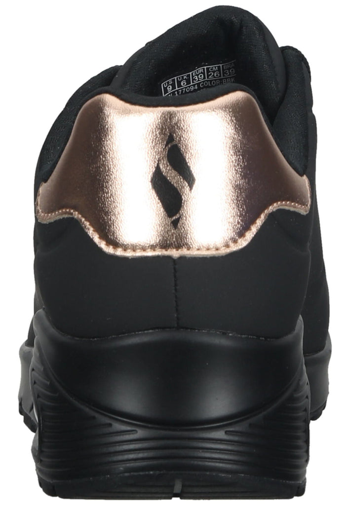 Skechers Sneaker Lederimitat/Textil Schwarz/Schwarz