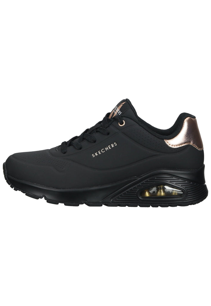 Skechers Sneaker Lederimitat/Textil Schwarz/Schwarz