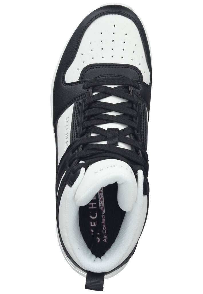 Skechers Sneaker Lederimitat/Textil Schwarz/Weiß