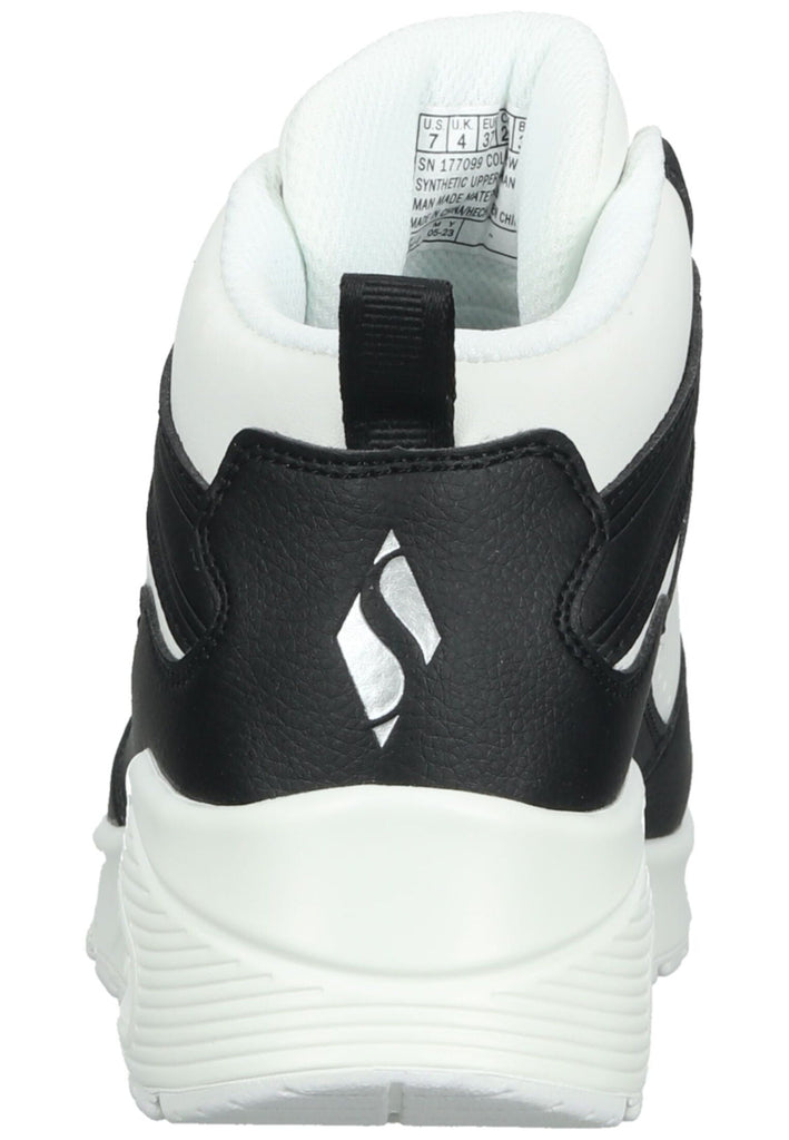 Skechers Sneaker Lederimitat/Textil Schwarz/Weiß