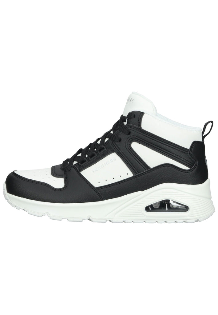 Skechers Sneaker Lederimitat/Textil Schwarz/Weiß