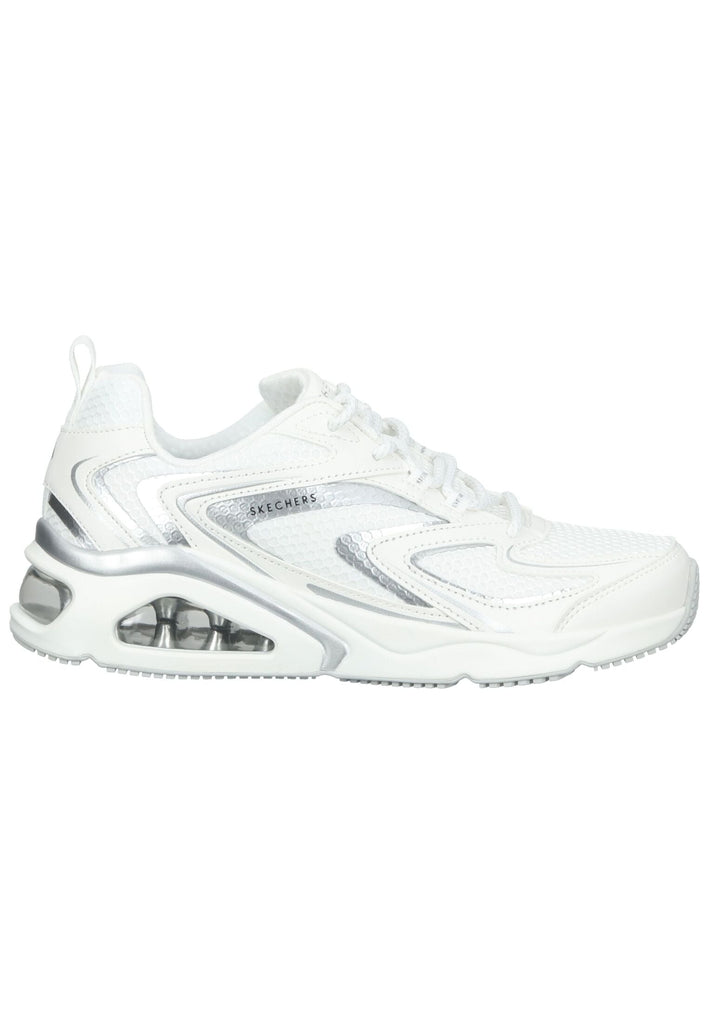 Skechers Sneaker Lederimitat/Textil Weiß