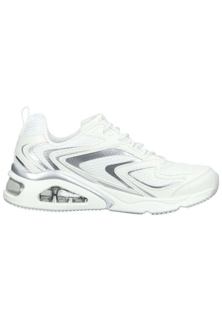 Skechers Sneaker Lederimitat/Textil Weiß