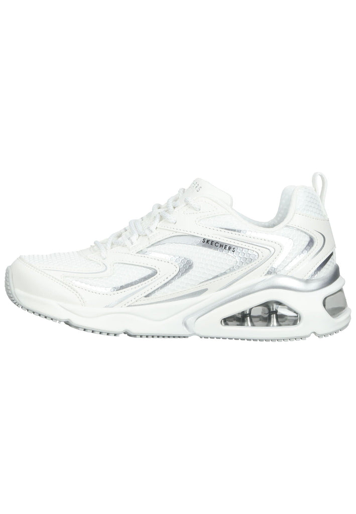 Skechers Sneaker Lederimitat/Textil Weiß