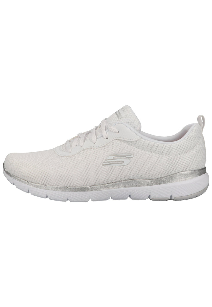Skechers Sneaker Lederimitat/Textil Weiß/Silber