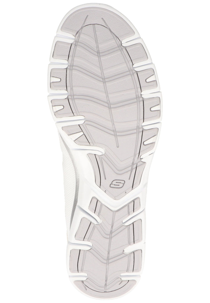 Skechers Sneaker Lederimitat/Textil Weiß/Silber