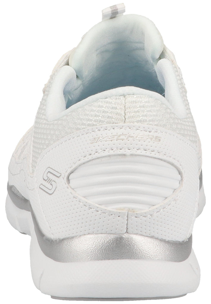 Skechers Sneaker Lederimitat/Textil Weiß/Silber