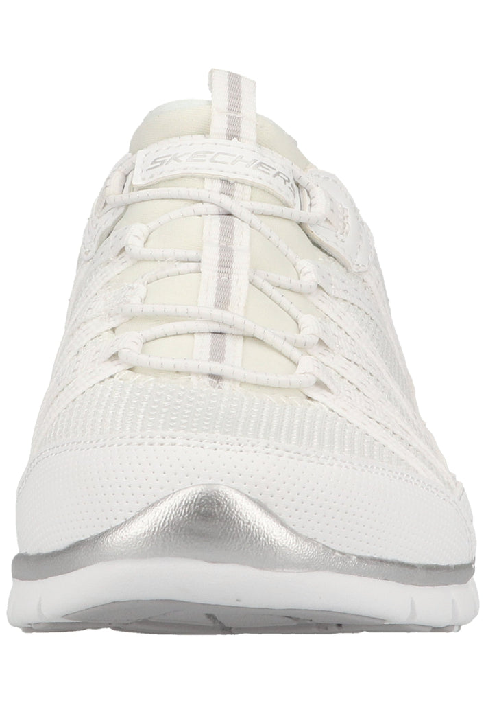 Skechers Sneaker Lederimitat/Textil Weiß/Silber