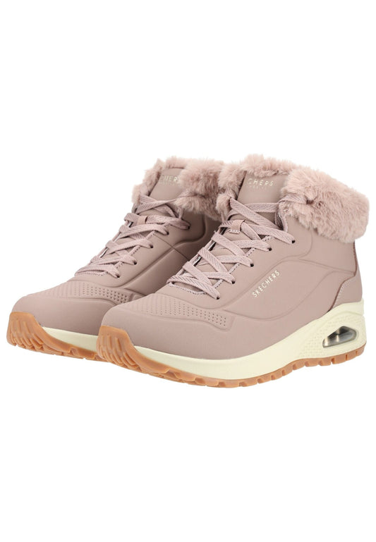 Skechers Sneaker Lederimitat Violett Warmfutter