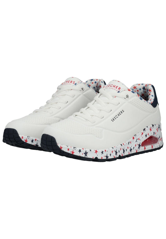 Skechers Sneaker Lederimitat Weiß/Blau
