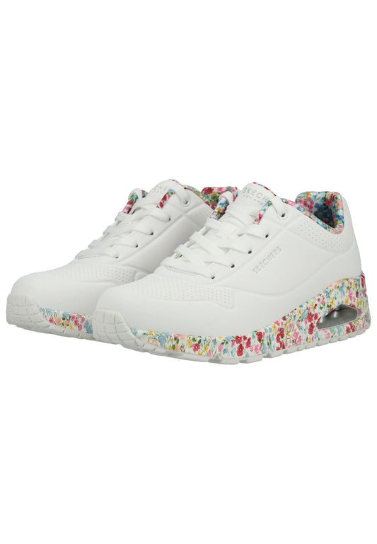 Skechers Sneaker Lederimitat Weiß/Braun
