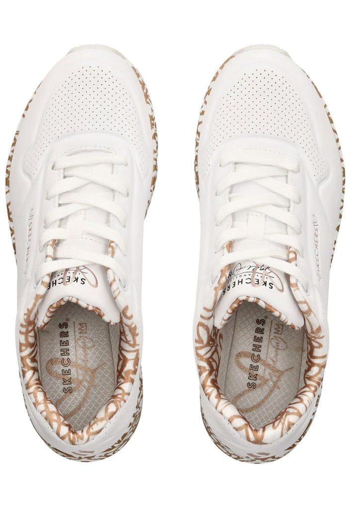 Skechers Sneaker Lederimitat Weiß/Gold