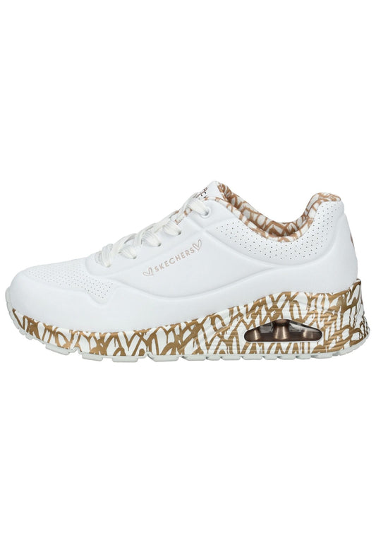 Skechers Sneaker Lederimitat Weiß/Gold