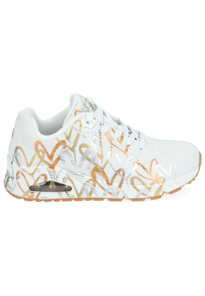 Skechers Sneaker Lederimitat Weiß/Gold