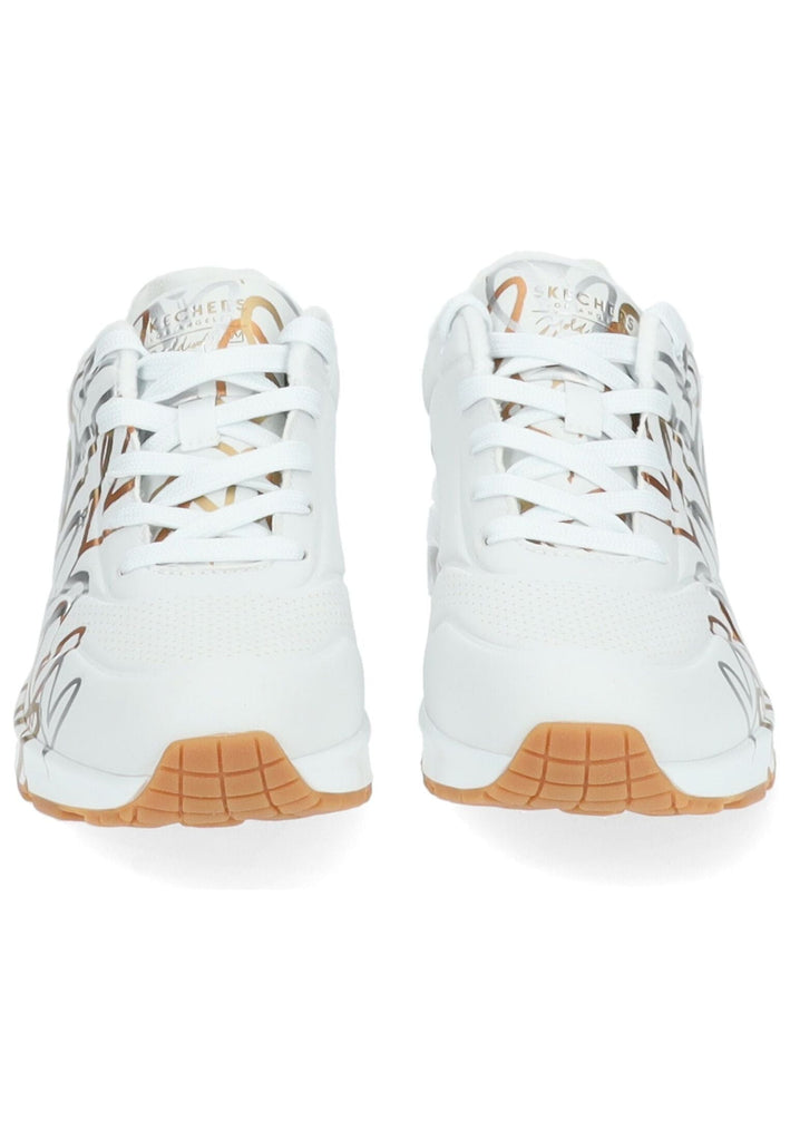 Skechers Sneaker Lederimitat Weiß/Gold