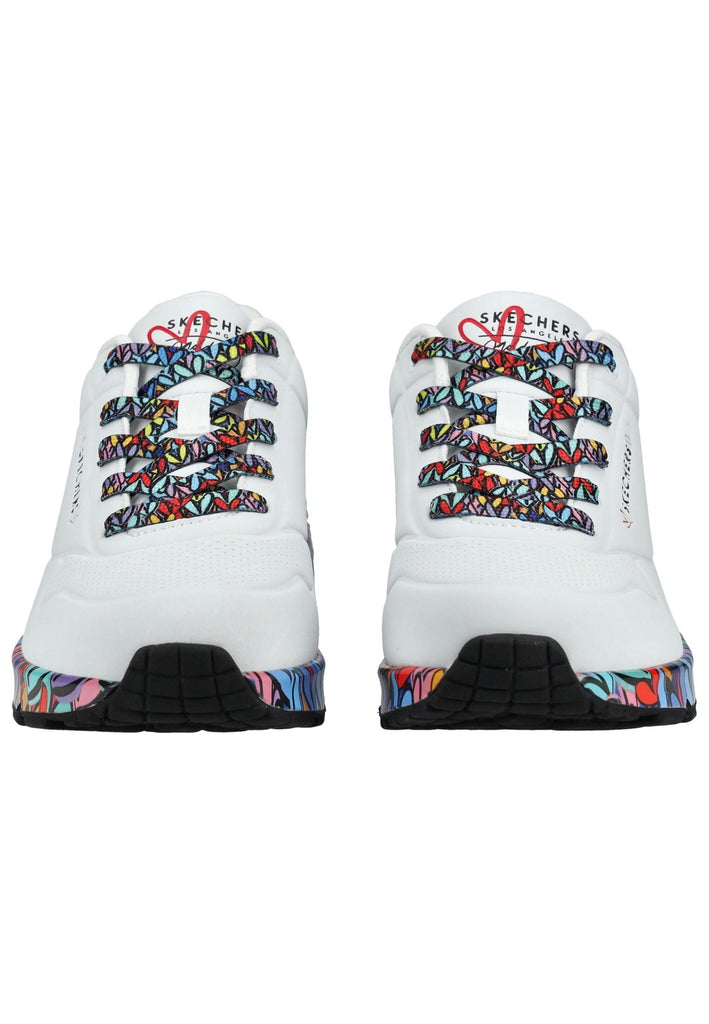 Skechers Sneaker Lederimitat Weiß Kombi