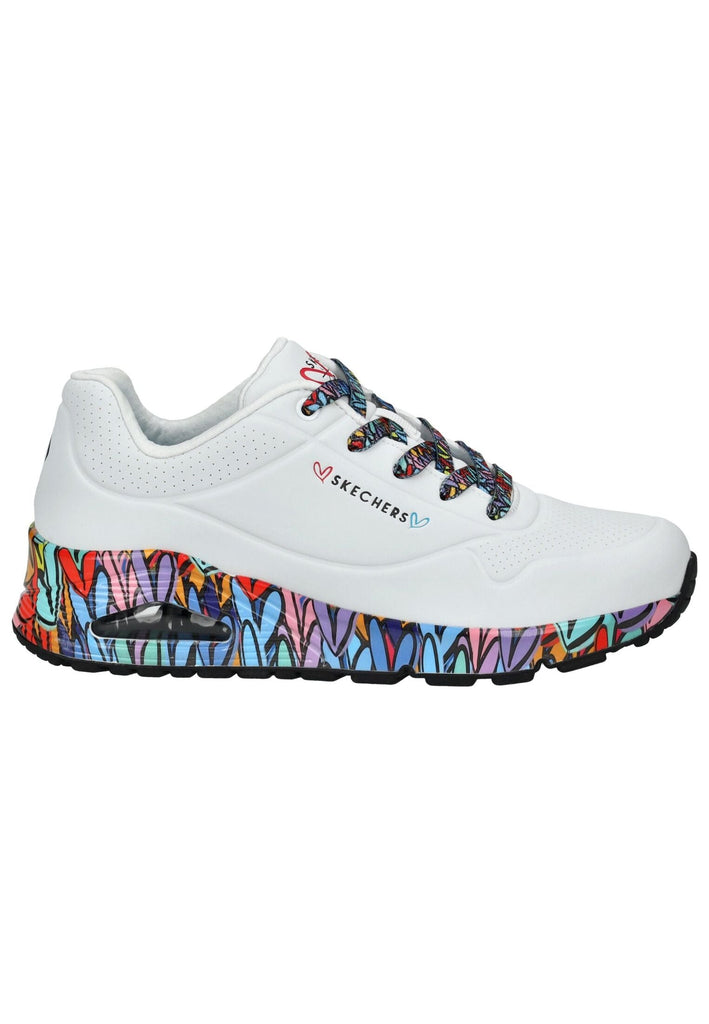 Skechers Sneaker Lederimitat Weiß Kombi