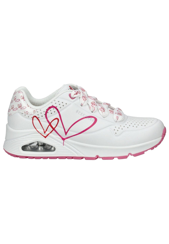 Skechers Sneaker Lederimitat Weiß/Pink