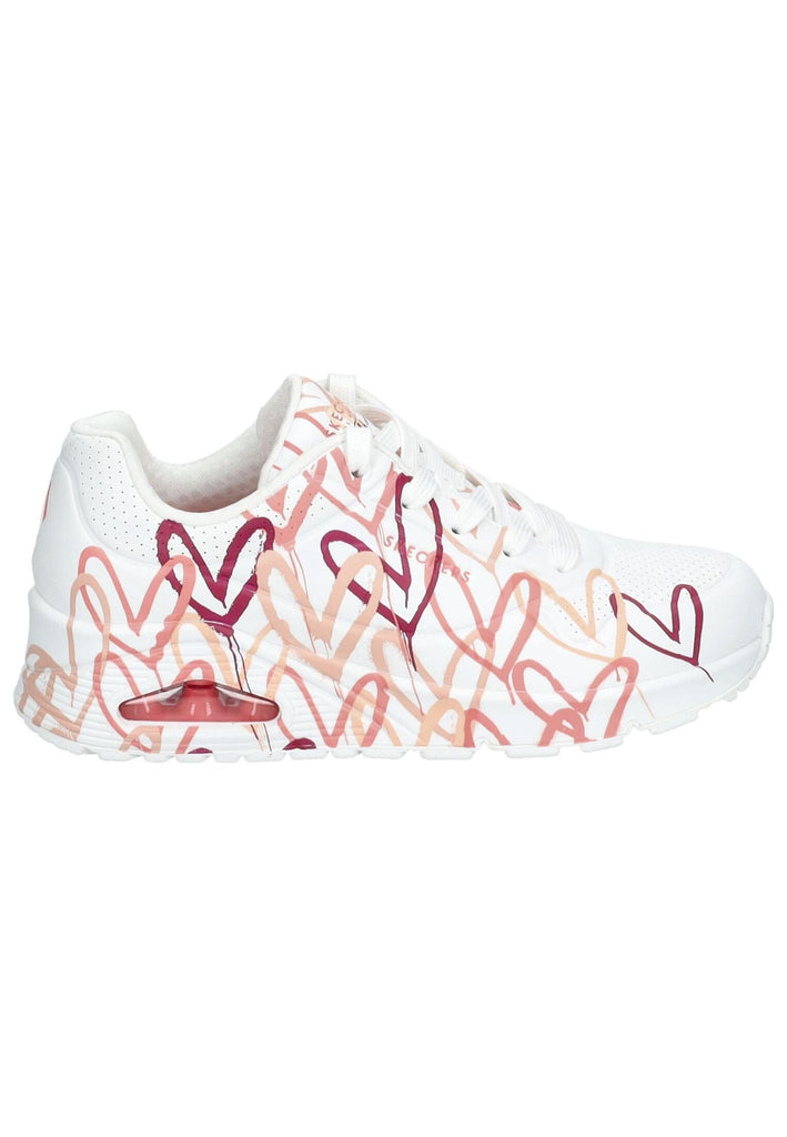 Skechers Sneaker Lederimitat Weiß/Rosa